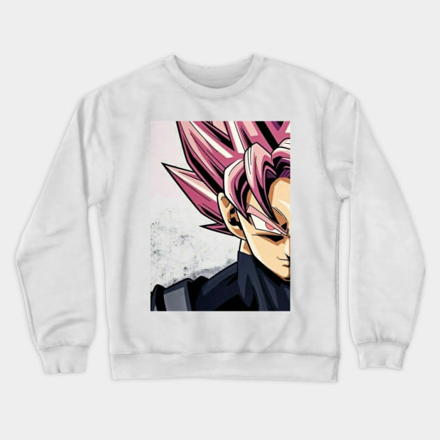 Goku Black Rose Crewneck Sweatshirt by phxaz